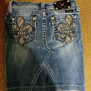 Girls Miss Me Denim Skirt